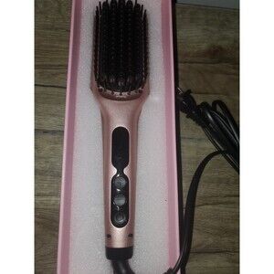 MEGAWISE Pro Ceramic Ionic Hair Straightener Brush Fast Heating Dual Voltage....